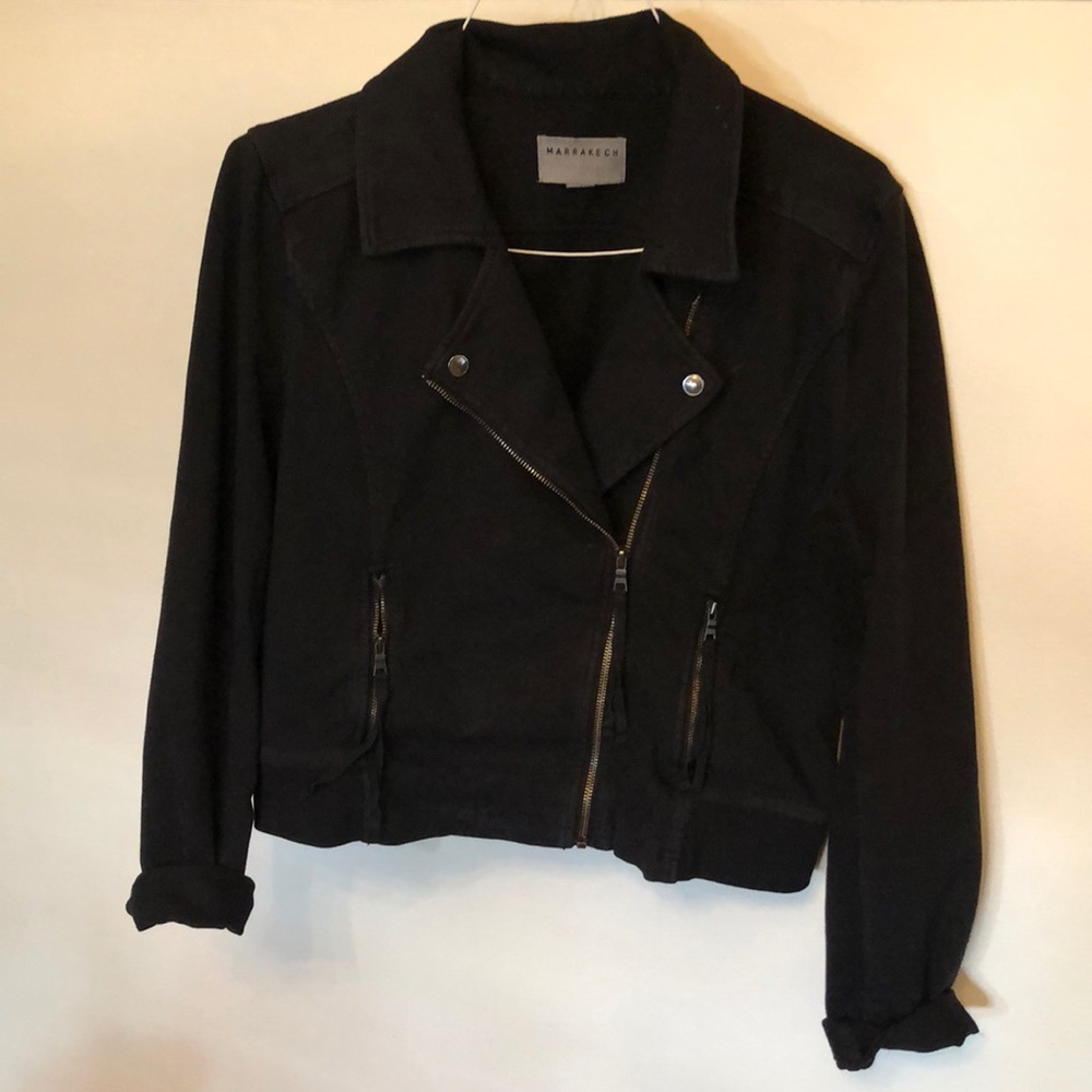 Anthropologie Marrakech Freeway Knit Moto Jacket